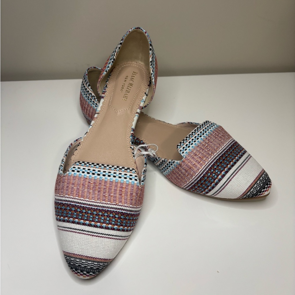 Isaac Mizrahi Boho Tapestry Woven D'Orsay Flats